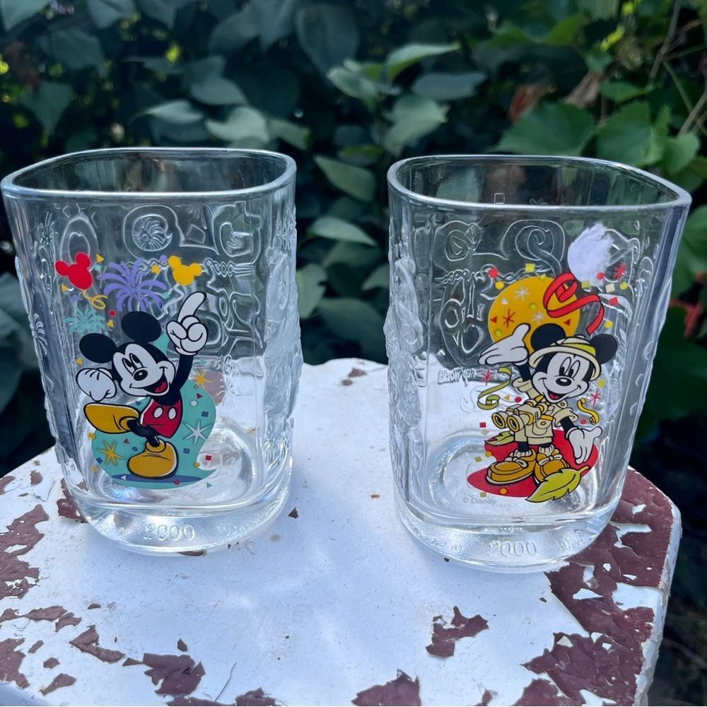 Walt Disney Mickey Mouse Glass Tumblers